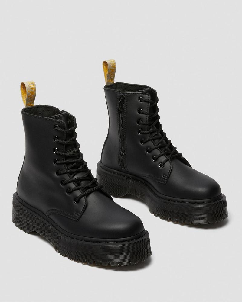 Men's Dr Martens Vegan Jadon II Mono Platform Boots Black | AU 568JPQ